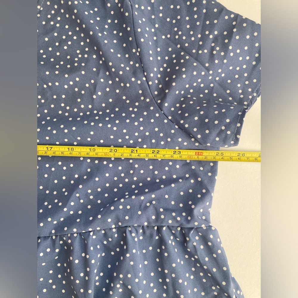 SHEIN | New SHEIN Curve Polka Dot V-Neck Peplum Blouse - Picture 9 of 10